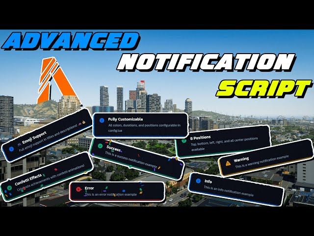 Free Advanced Notification System Script | Modern Notification | QBCore/ESX | FiveM Tutorial #166