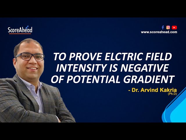 To Prove Electric field Intensity is negative of Potential Gradient