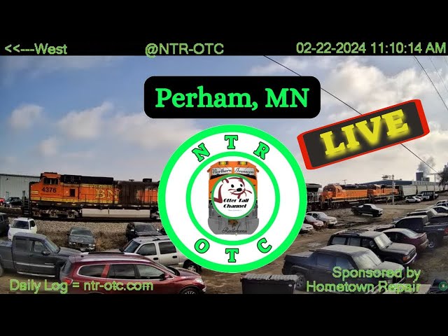 Perham, MN, USA | Train Cam LIVE NOW | BNSF Staples Sub | @NTR-SHR | Mile Post 189.3