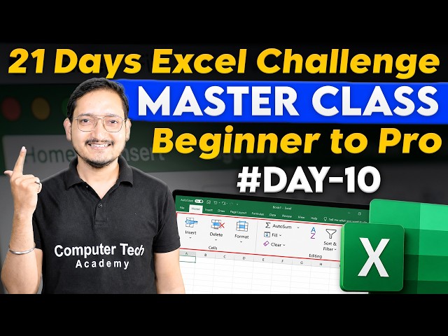 Complete Excel Series in 21 Days Day 10 | Excel Text Functions with Practical Examples | CTA