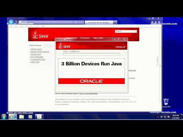 How to Update Java in Windows 7