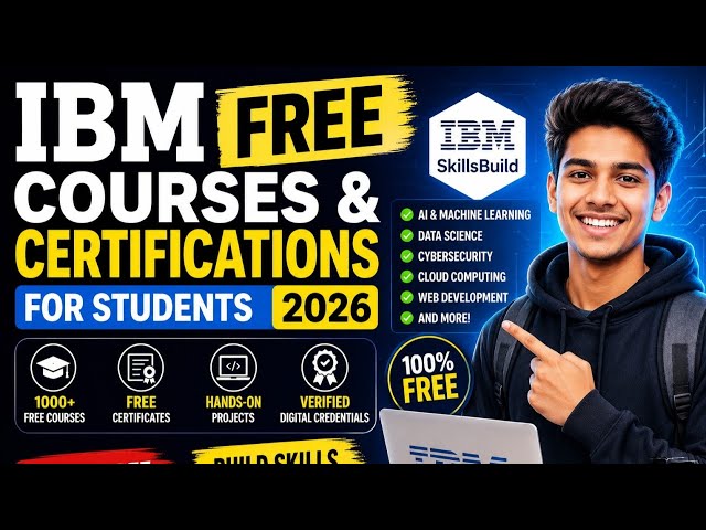 IBM FREE Courses & Certifications for Students in 2026 🚀💻 @IBM @amazon @Google 