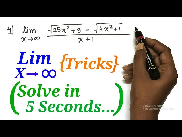 Limits to Infinity | Limits | MH-CET Tricks | Mathematics | Solution in 5 Seconds