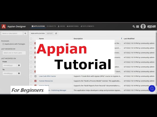 APPIAN TUTORIAL 2022 | APPIAN INTERFACES|APPIAN FOR BEGINNERS|LOW CODE