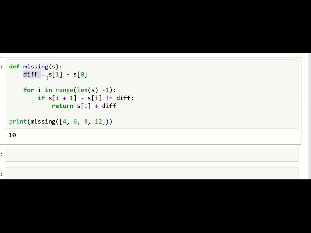 Finding the Missing Number in a Sequence with a Common Difference|#python 