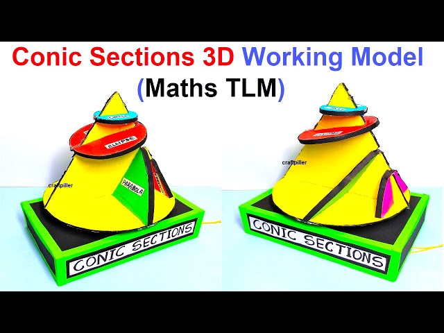 conic section 3d working model - maths tlm - for maths exhibition - diy - simple | craftpiller