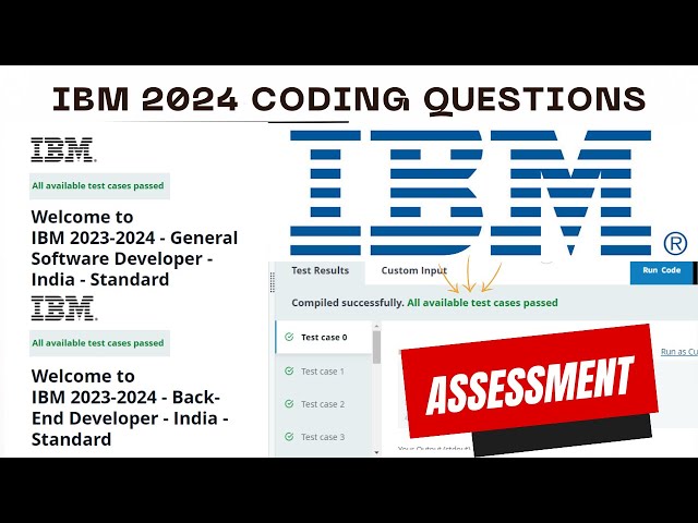IBM Software Developer Assessment & IBM Back-End Developer Assessment 2024 | HackerRank