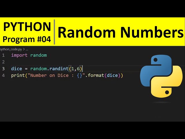 Python Program #4 - Generate Random Number in Python
