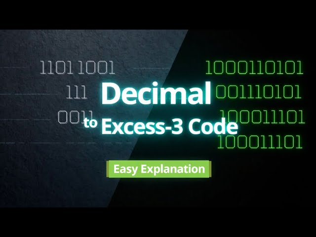 Decimal to excess 3 code Conversion (hindi)|decimal to excess 3 code @Electronic2.