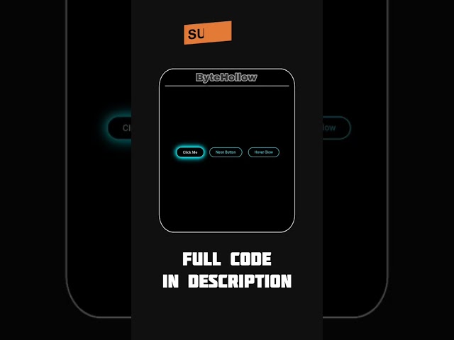 Glow buttons that pop ✨#coding #shorts #codingshorts #devshorts #programming #viralshorts