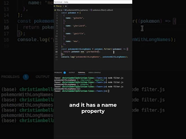 JavaScript Array Methods - filter() - object filtering