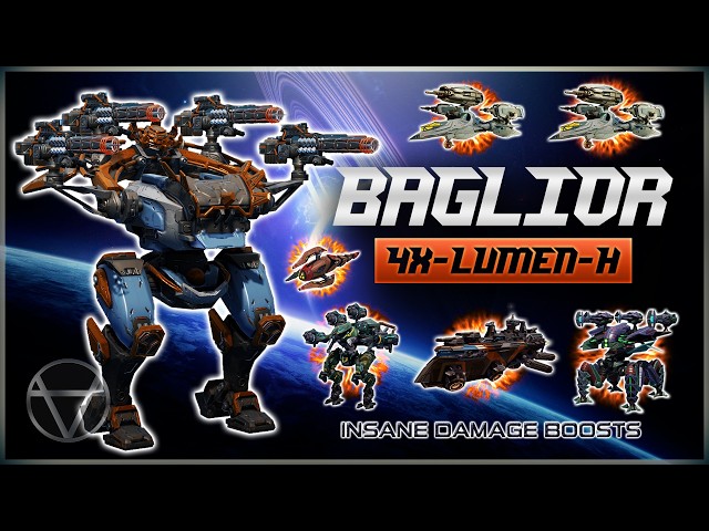 Escorted by 2 NUO + Pathfinder + Shoggoth + Frederick | DMG Boosted Bagliore Lumen in War Robots