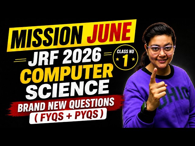 UGC NET Computer Science 2026 | Most Important Expected Questions Based on PYP | Aditi Mam