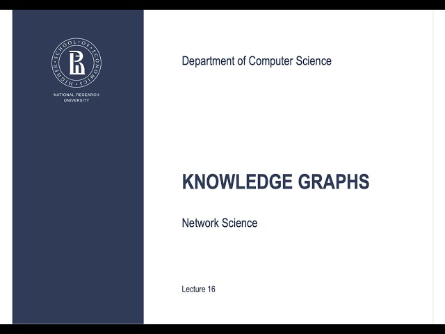 Lecture16. Knowledge graphs