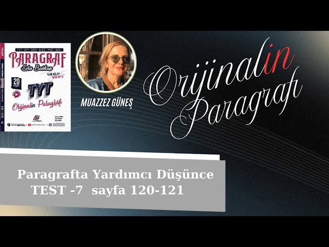 PARAGRAFTA YARDIMCI DÜŞÜNCE TEST 7
