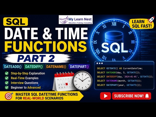 SQL DateTime Functions Part 2 | Real-Time Examples | Complete SQL Tutorial