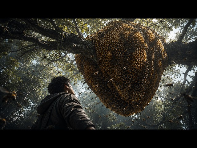 Only 1% of people dare to do bee hunting — a dangerous job where they risk their safety to obtain
