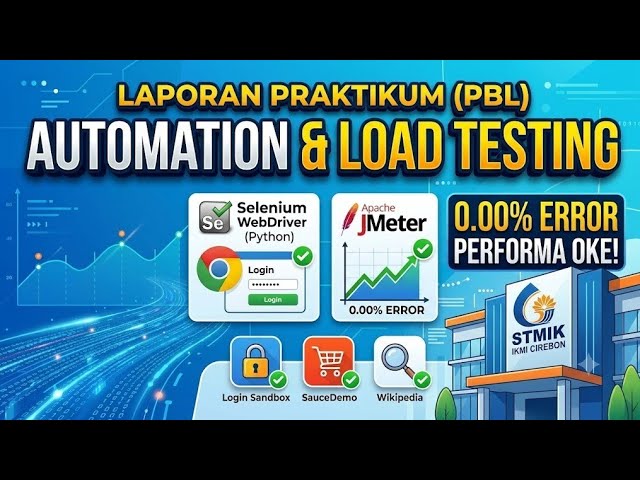 Laporan Praktikum PBL: Automasi Uji Selenium WebDriver & Pengujian Beban Apache JMeter