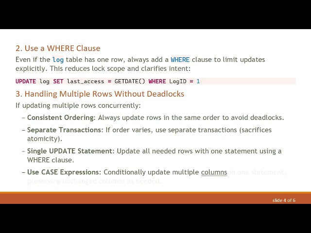How to Ignore Conflicts When Updating a Last Access Log in SQL Server