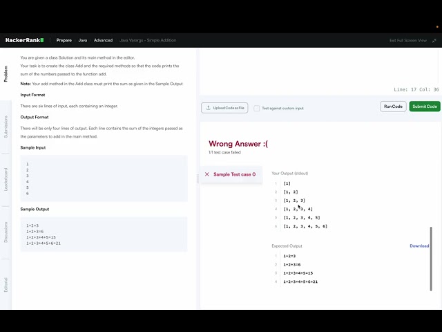 Hackerrank Java Varargs Simple Addition