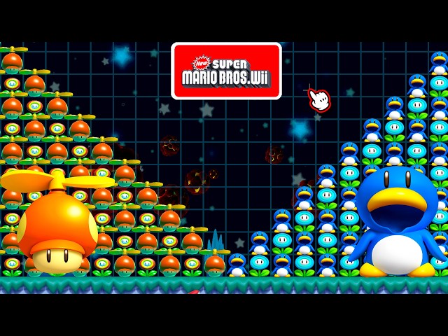 NSMB Wii Game-Style! All Power-Ups | Super Mario Maker 2 Course Experiment!