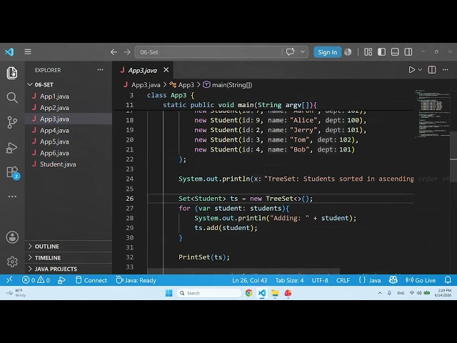Java Set Containers: TreeSet & HashSet