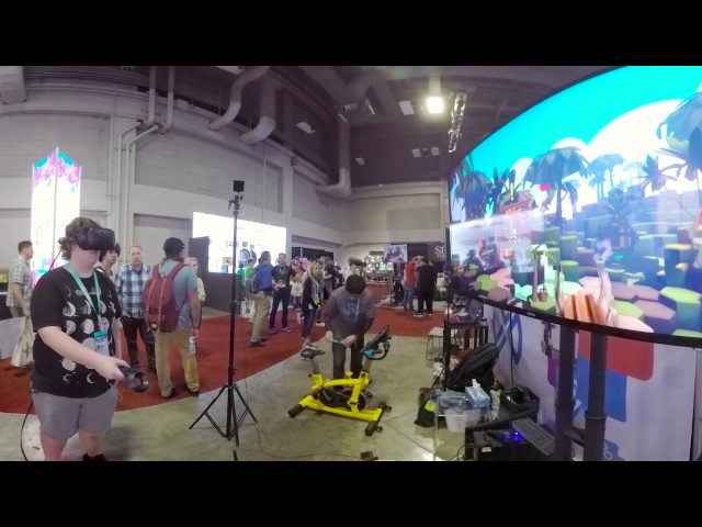 Blue Goji booth at SXSW Gaming 2017 360 Video VR