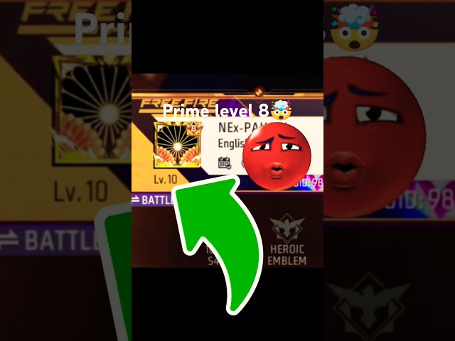 10 level ki id me prime level 8 ka bage#shorts #freefire
