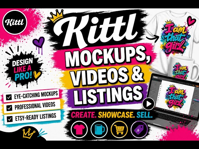 I Tried Kittl's NEW AI Mode... It Made My Mockups, Videos & Etsy Listings!