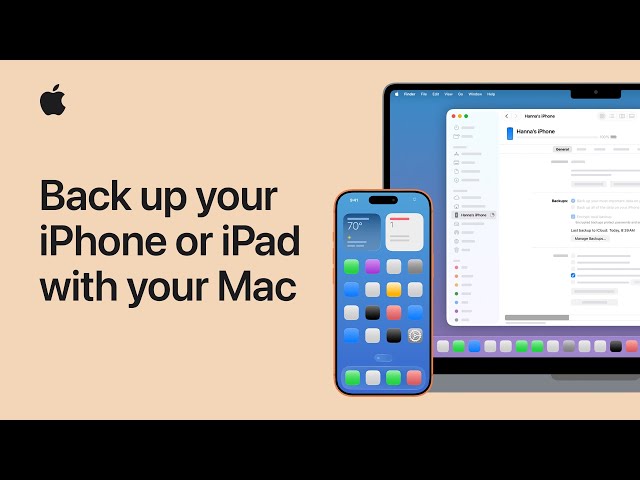 How to back up your iPhone or iPad with your Mac | Apple Support