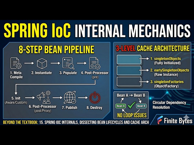 Java Beyond the Textbook: 15. Spring IoC Internals, Dissecting Bean Lifecycles and Cache Arch