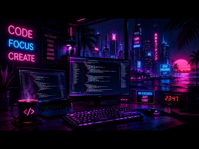 cyberpunk-coded beats ⚡ cybercode lofi to focus / coding / hacking 🎧 [1 HOUR LOOP]