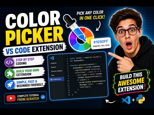 Build a Color Picker Chrome Extension Using JavaScript | Beginner Tutorial