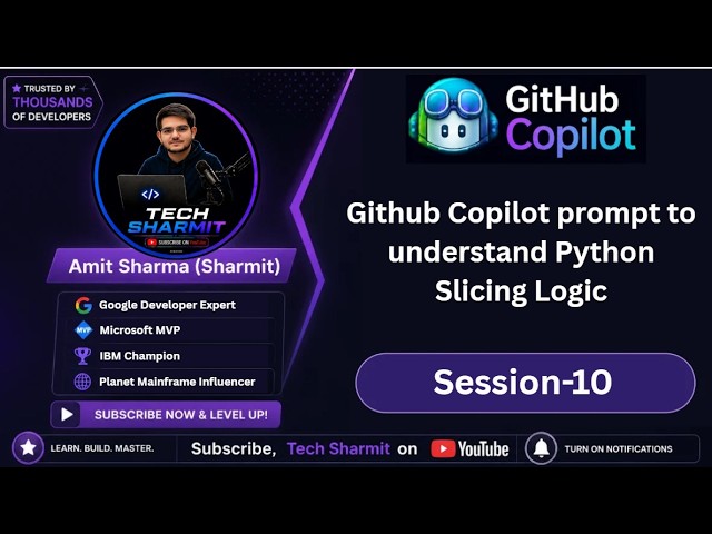 Github Copilot prompt to understand Python Slicing Logic | github copilot tutorial  (Ep-10)