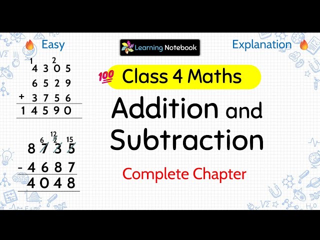 Class 4 Maths Addition and Subtraction (Complete Chapter)