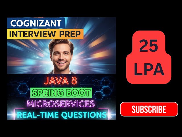 Core Java, Java 8, Spring Boot, Microservice Interview Questions | Cognizant | L1 Round | 4+ years