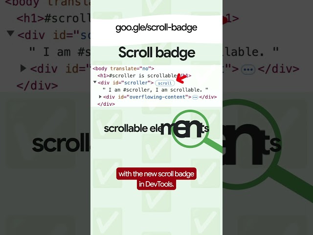 Find scrollable elements quickly with DevTools