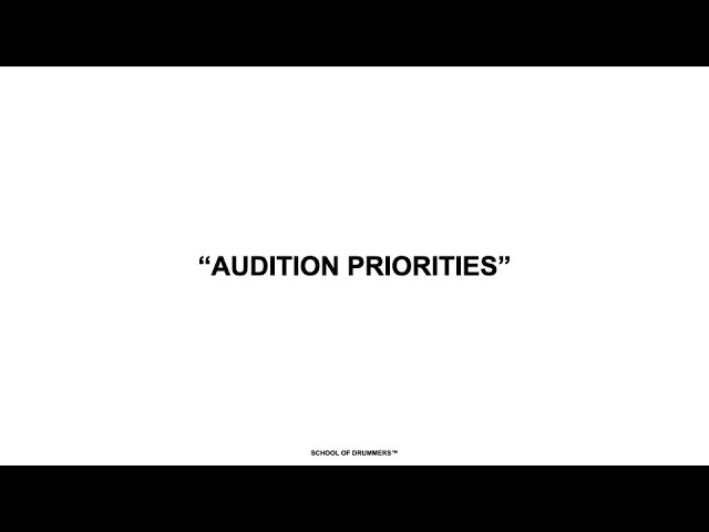 Marching Percussion Audition Prioritization