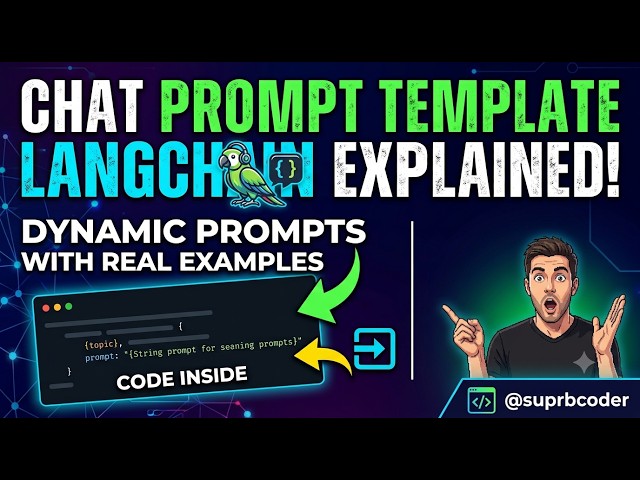ChatPromptTemplate in LangChain Explained | Dynamic Prompts with Real Examples | LangChain Tutorial