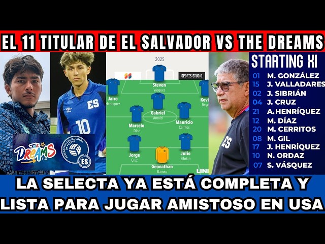 The starting eleven for El Salvador vs The Dreams: Ready and complete for international friendly