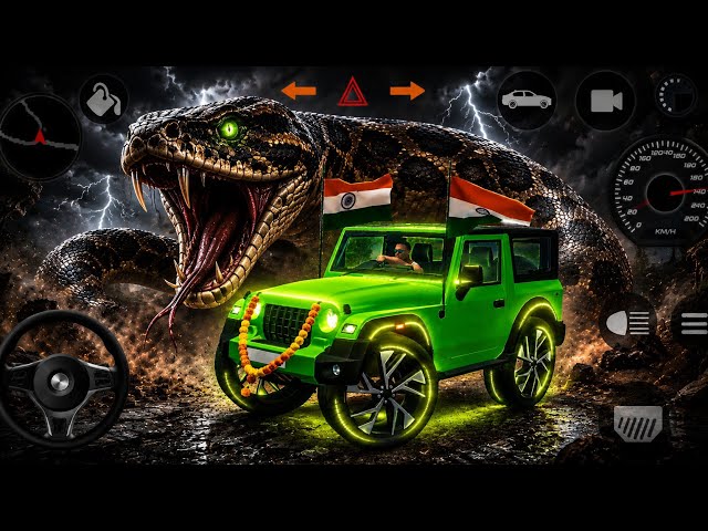🐍💀 GIANT PYTHON ATTACK! 😱🔥🇮🇳 Indian Thar vs Biggest Python Ever! 🚙⚡Can I Escape Alive? 😨🎮