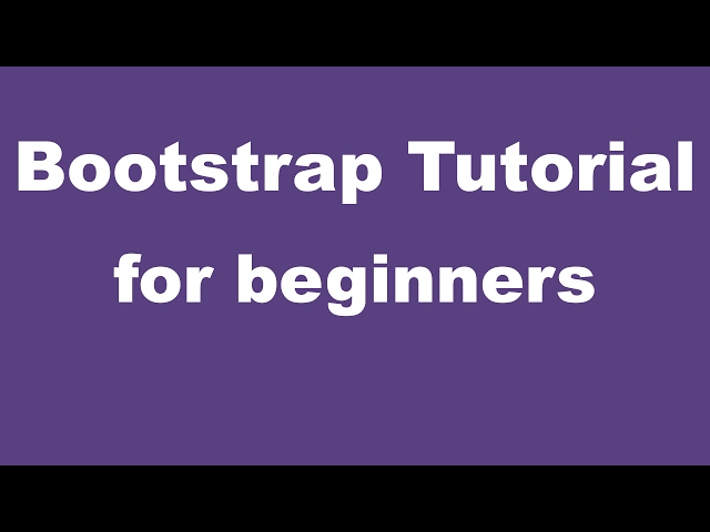Bootstrap Tutorial for Beginners - Troubleshooting