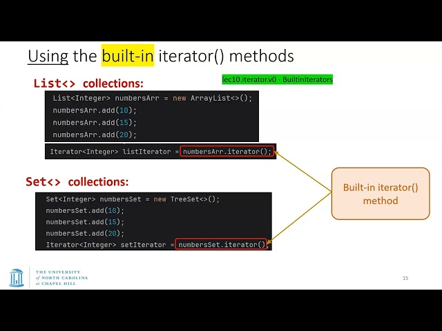 UNC COMP 301 - F26/Lec 9 - Iterator Design Pattern