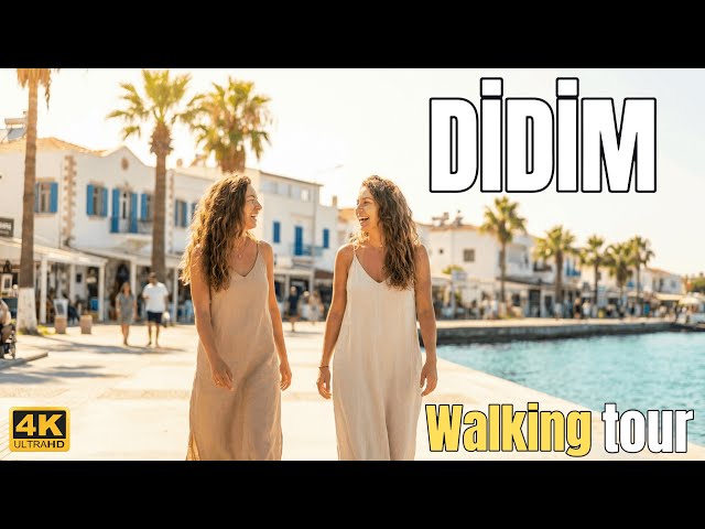 Recorrido a pie por Didim en 4K: Costa del Egeo, playa de Altinkum y vida costera en Turquía