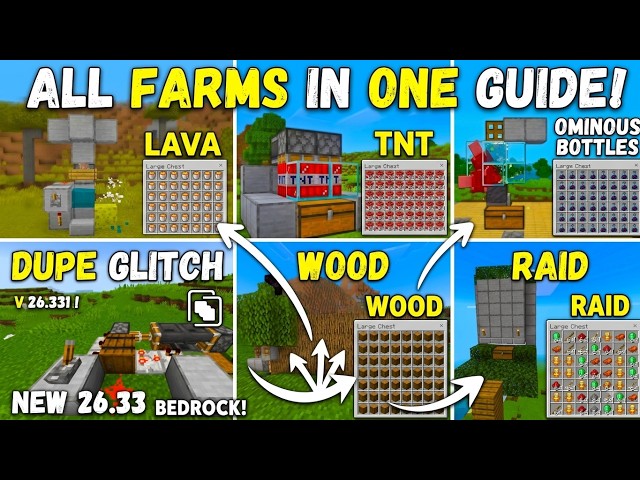 Easy Automatic Farm Tutorial & Live Q&A - Minecraft Bedrock Edition
