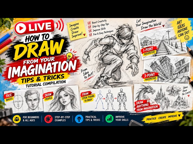 How to Draw from Imagination _ Best Drawing Tips, Tricks & Tutorials Compilation