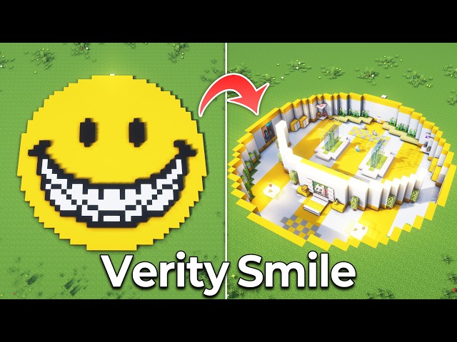 ⛏️ Minecraft Tutorial :: Verity Smile House 🙂 [마인크래프트 베리티 스마일 모양 집짓기 건축강좌]