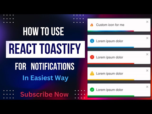 How to Use React Toastify for Beautiful Notifications | Toastify | React Toastify, React JS Tutorial