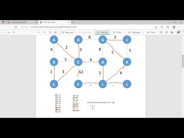 Minimum Spanning Tree (Metode Prim, Krusual, Reverse Delete dan Boruvka)