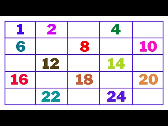 Find The Missing Numbers || Missing Numbers 1 to 25 || Math Worksheet || kids video